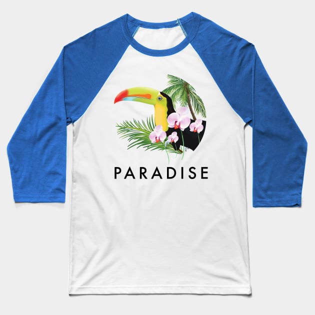 Paradise travel logo Baseball T-Shirt by nickemporium1